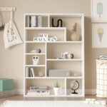 Βιβλιοθήκη Decora pakoworld σε λευκη απόχρωση 90x22x123.6εκ - Image 3
