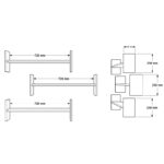 Ραφιέρα τοίχου Mento pakoworld λευκό με oak 75,6x14,5x23,6εκ - Image 4