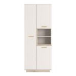 Ντουλάπα στήλη Norda pakoworld κρεμ με oak 199,5x40x80εκ - Image 3