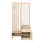 Έπιπλο εισόδου με καθρέπτη Citra pakoworld sonoma 100x34.3x199.5εκ - Image 3