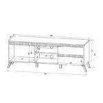 Έπιπλο τηλεόρασης Belka pakoworld κρεμ με oak 155x45x53,6εκ - Image 3
