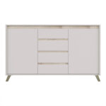 Μπουφές Belka pakoworld κρεμ με oak 155x45x93,7εκ - Image 2