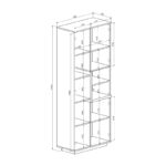 Σύνθετο σαλονιού Norda pakoworld κρεμ με oak 187x40x58,4εκ - Image 2