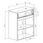 Έπιπλο εισόδου Ansia pakoworld καρυδί oak 210x44,7x175εκ - Image 5