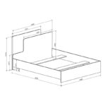 Κρεβάτι διπλό Lucabel pakoworld κρεμ 160x200εκ - Image 3