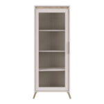 Σύνθετο σαλονιού Belka pakoworld κρεμ με oak 210,6x45x152,6εκ - Image 3