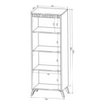Σύνθετο σαλονιού Belka pakoworld κρεμ με oak 210,6x45x152,6εκ - Image 5