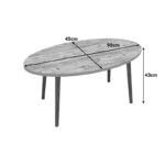 Τραπέζι σαλονιού Sartori pakoworld oak 90x45x43εκ - Image 3
