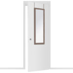 Καθρέπτης πόρτας PWD-0113 pakoworld MDF-αλουμίνιο καρυδί 35x2x109εκ - Image 2