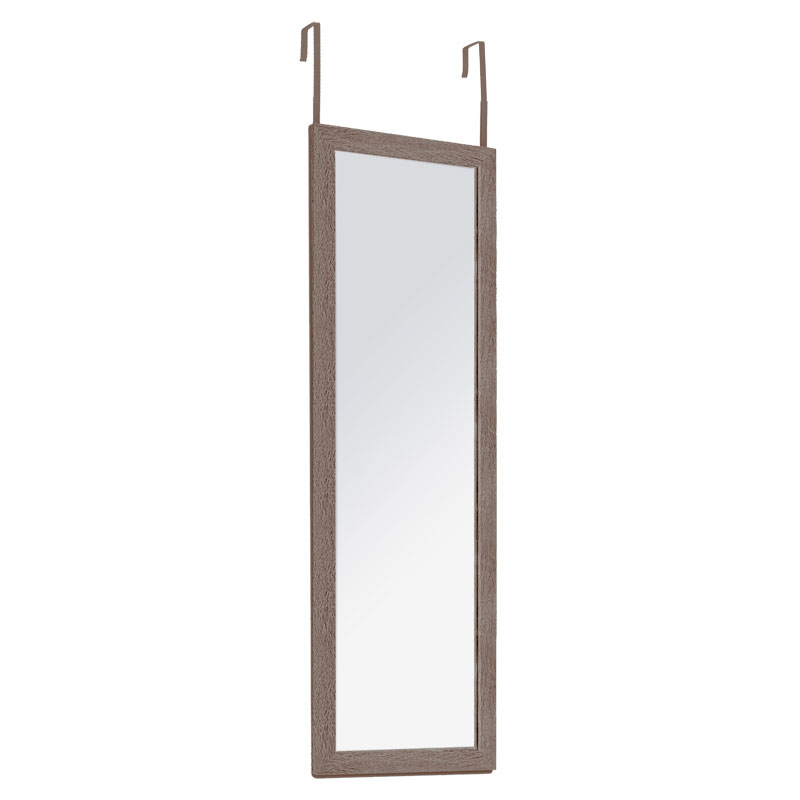 199-000506 Καθρέπτης πόρτας PWD-0113 pakoworld MDF-αλουμίνιο καρυδί 35x2x109εκ - Image 1