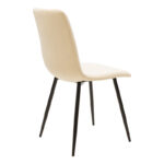 Τραπεζαρία Balou-Noor pakoworld σετ 5τεμ MDF μαύρο-μπεζ Φ120x73εκ - Image 4