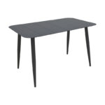 Τραπεζαρία Heven Vista pakoworld σετ 5τεμ μαύρο αλουμίνιο 120x70x72εκ - Image 5