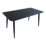 Τραπεζαρία Heven Vista pakoworld σετ 7τεμ μαύρο αλουμίνιο 150x80x72εκ - Image 5