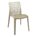 Τραπεζαρία Groovy Hush pakoworld σετ 3τεμ cappuccino PP 60x60x76εκ - Image 3