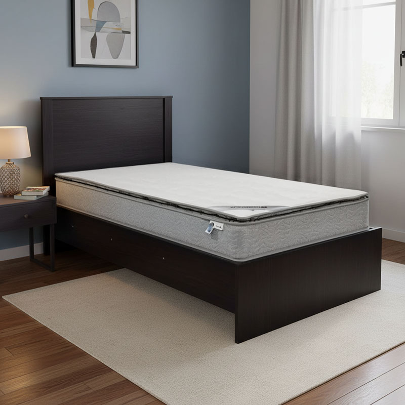200-001655 Κρεβάτι με στρώμα Athos-Perfecto pakoworld wenge 90x190εκ - Image 1