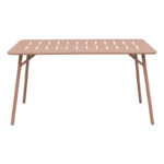 Τραπεζαρία Moraja Federal pakoworld σετ 5τεμ terracotta μέταλλο 140x80x72εκ - Image 4