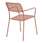 Τραπεζαρία Moraja Federal pakoworld σετ 5τεμ terracotta μέταλλο 140x80x72εκ - Image 6