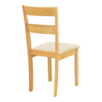 Τραπεζαρία Dallan Country pakoworld 5τεμ σε φυσική απόχρωση rubberwood 120-150x80x74εκ - Image 4