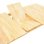 Τραπεζαρία Dallan Country pakoworld 7τεμ σε φυσική απόχρωση rubberwood 120-150x80x74εκ - Image 6