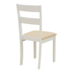 Τραπεζαρία Dallan Mabor pakoworld 5τεμ λευκό rubberwood 120-150x80x73,8εκ - Image 5