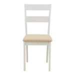 Τραπεζαρία Dallan Mabor pakoworld 5τεμ λευκό rubberwood 120-150x80x73,8εκ - Image 6