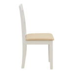 Τραπεζαρία Dallan Mabor pakoworld 7τεμ λευκό rubberwood 120-150x80x73,8εκ - Image 4