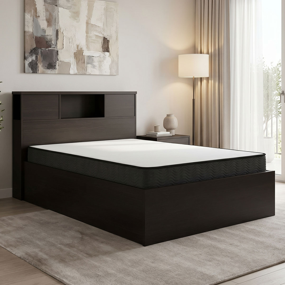 200-001799 Κρεβάτι με στρώμα Olympus-Perfecto pakoworld wenge 120x200εκ - Image 1