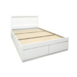 Κρεβάτι με στρώμα και συρτάρι Olympus-Perfecto pakoworld λευκό 120x200εκ - Image 3