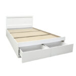 Κρεβάτι με στρώμα και συρτάρι Olympus-Perfecto pakoworld λευκό 120x200εκ - Image 4