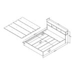 Κρεβάτι με στρώμα Olympus-Resty pakoworld castillo-toro 160x200εκ - Image 6