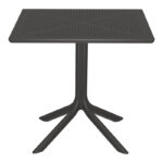 Τραπεζαρία Zoi Groovy pakoworld σετ 3τεμ ανθρακί PP 80x80x74εκ - Image 4