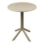 Τραπεζαρία Mercon Hush pakoworld σετ 3τεμ cappuccino PP Φ60x75εκ - Image 3