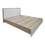 Κρεβάτι με στρώμα Athos Utopia pakoworld sonoma και λευκό 160x200εκ - Image 2