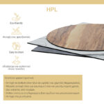 Επιφάνεια τραπεζιού Melody pakoworld HPL λευκό μαρμάρου 60x60εκ πάχους 12mm - Image 2