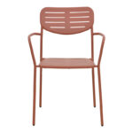 Πολυθρόνα Deraby pakoworld στοιβαζόμενη terracotta μέταλλο 56x45.5x83εκ - Image 5