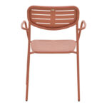 Πολυθρόνα Deraby pakoworld στοιβαζόμενη terracotta μέταλλο 56x45.5x83εκ - Image 6
