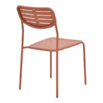 Καρέκλα Deraby pakoworld στοιβαζόμενη terracotta μέταλλο 52.5x45.5x83εκ - Image 3