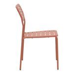 Καρέκλα Deraby pakoworld στοιβαζόμενη terracotta μέταλλο 52.5x45.5x83εκ - Image 4