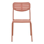 Καρέκλα Deraby pakoworld στοιβαζόμενη terracotta μέταλλο 52.5x45.5x83εκ - Image 5