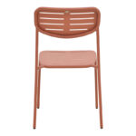 Καρέκλα Deraby pakoworld στοιβαζόμενη terracotta μέταλλο 52.5x45.5x83εκ - Image 6