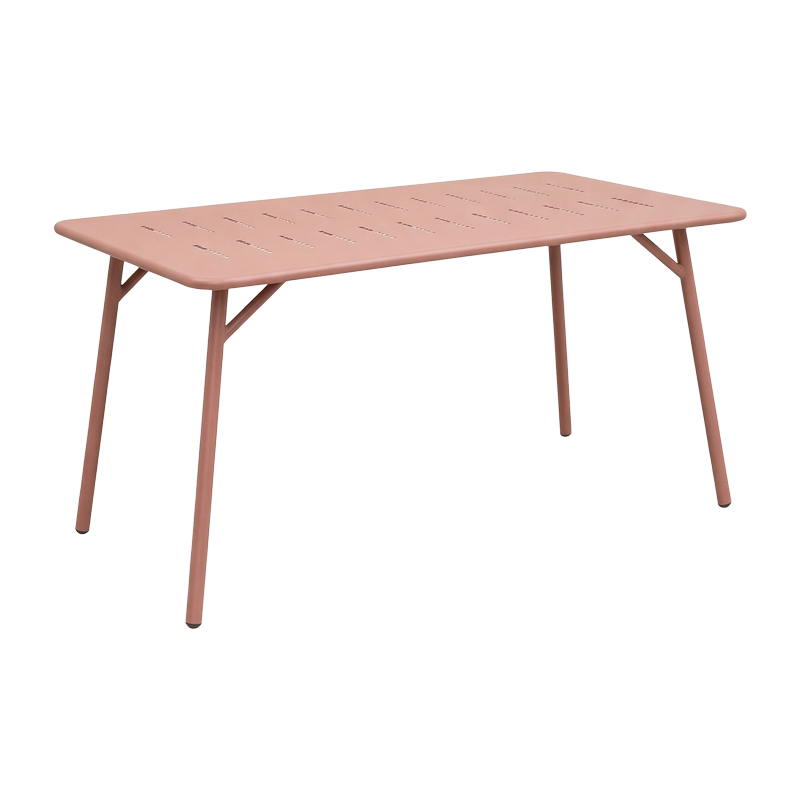 218-000051 Τραπέζι Moraja pakoworld terracotta μέταλλο 140x80x72εκ - Image 1