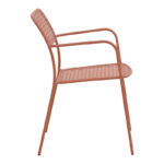 Πολυθρόνα Federal pakoworld στοιβαζόμενη terracotta μέταλλο 57x58x81.5εκ - Image 4