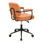Καρέκλα γραφείου Leberta pakoworld terracotta ύφασμα 64x63,5x86-96εκ - Image 3
