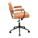 Καρέκλα γραφείου Leberta pakoworld terracotta ύφασμα 64x63,5x86-96εκ - Image 4