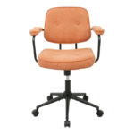 Καρέκλα γραφείου Leberta pakoworld terracotta ύφασμα 64x63,5x86-96εκ - Image 5