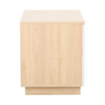 Κομοδίνο Verena pakoworld φυσικό με λευκό 48x40x48εκ - Image 4