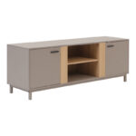 Έπιπλο τηλεόρασης Polenio pakoworld taupe με φυσικό 150x40x53εκ - Image 2