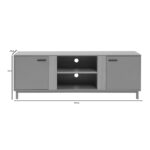 Έπιπλο τηλεόρασης Polenio pakoworld taupe με φυσικό 150x40x53εκ - Image 4