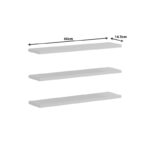 Ραφιέρα τοίχου Divar pakoworld λευκή 60x14.5x1.8εκ - Image 6
