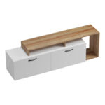 Έπιπλο τηλεόρασης Tobler pakoworld σε oak- λευκή απόχρωση 170x40x53εκ - Image 3